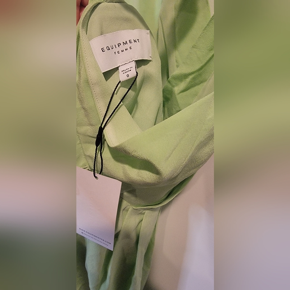 Alejandra Midi Silk Dress By Dress The Population, Pistachio Green, Size 0, NWT - Picture 4 of 9